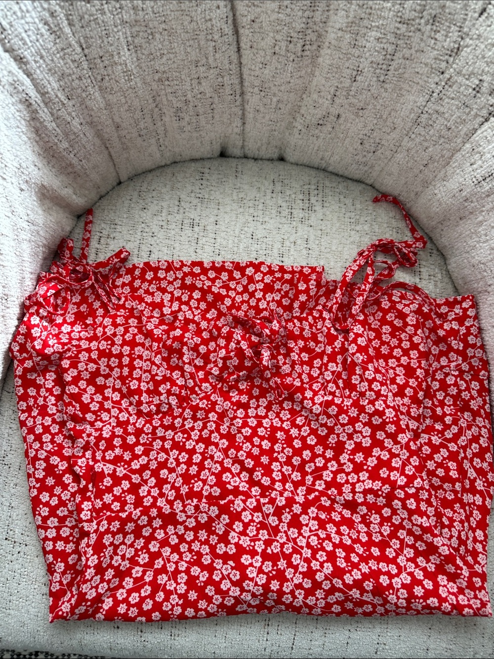 SHEIN Red Floral Dress